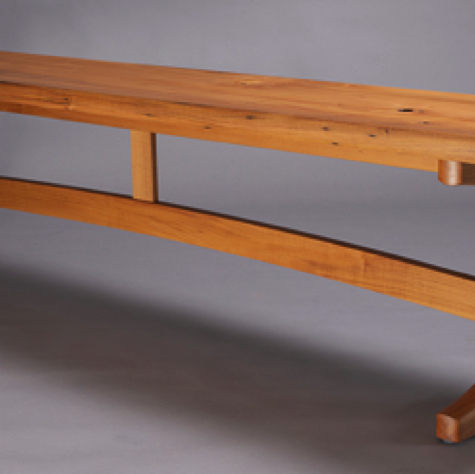 Madrone Bench front view.